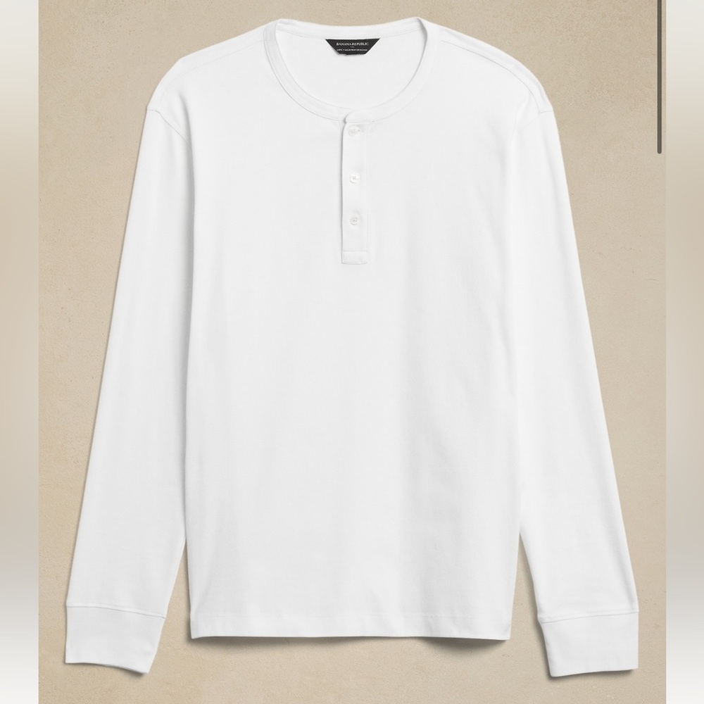 Banana Republic - Mens Henley 3 colors, white, tan,blue